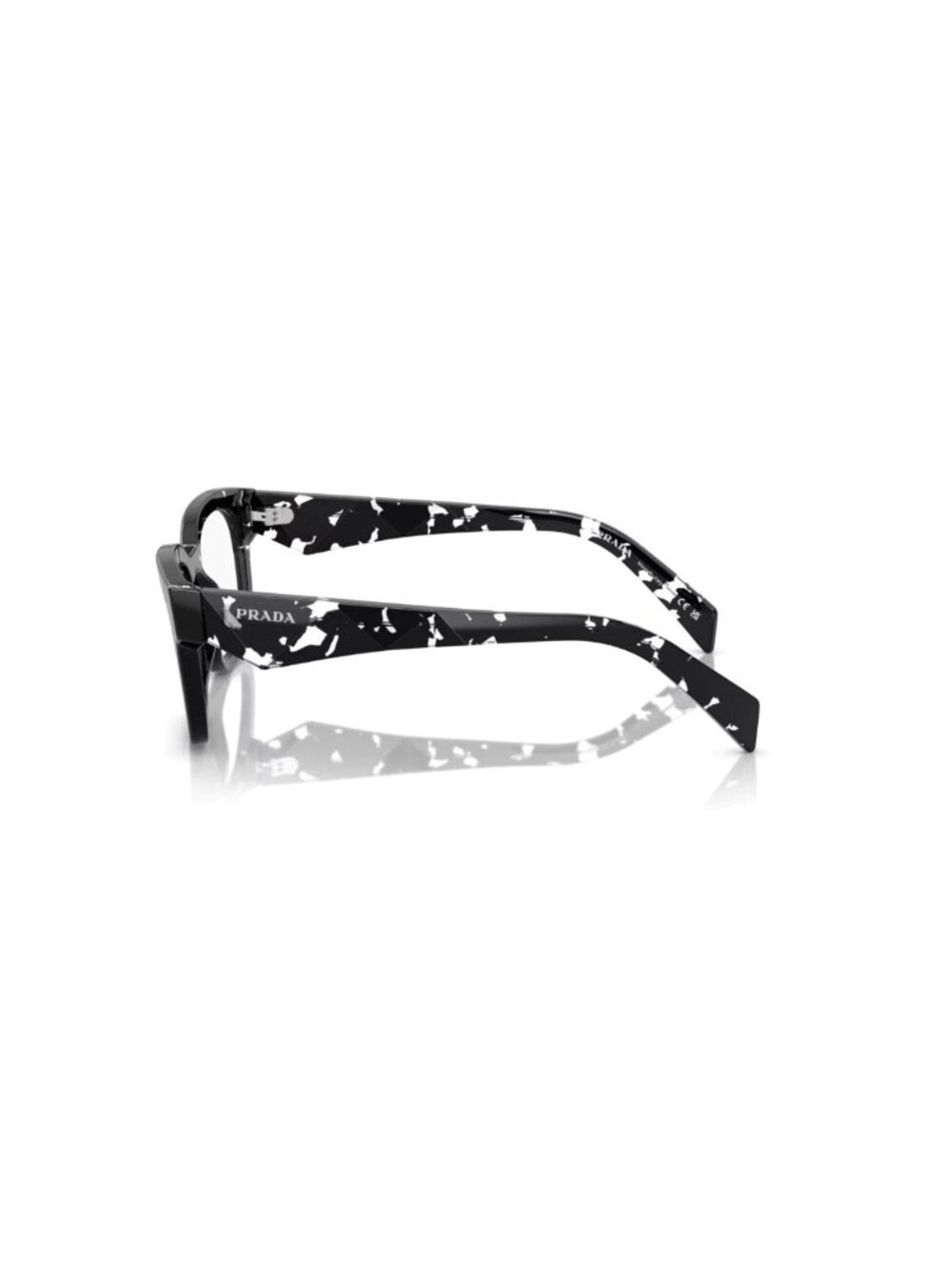 Prada PRA10V 15O1O1 51 Black Transparent Havana Eyeglasses Optical Frame - Picture 3 of 4